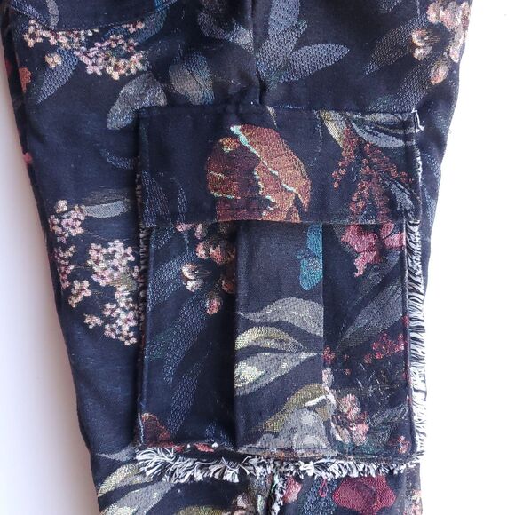 REBEL Vengeance Black Floral Tapestry Pants 32x30 (33x31 Actual) Streetwear Goth - Picture 9 of 14